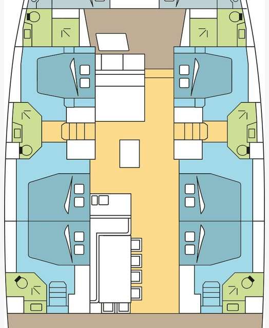 Layout of the boat Bali 5.4
