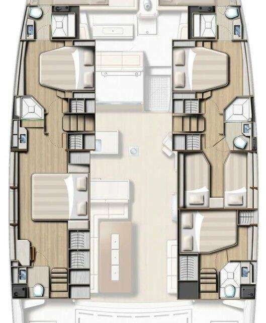 Layout of the boat Bali 5.4