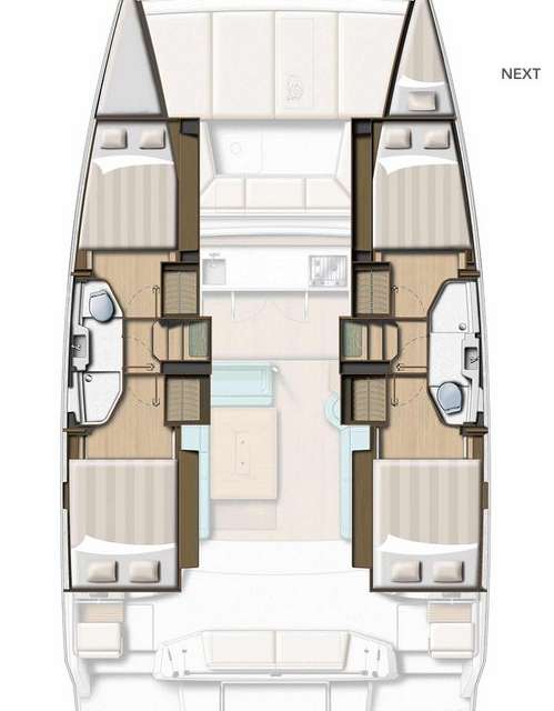 Layout of the boat Bali Catsmart