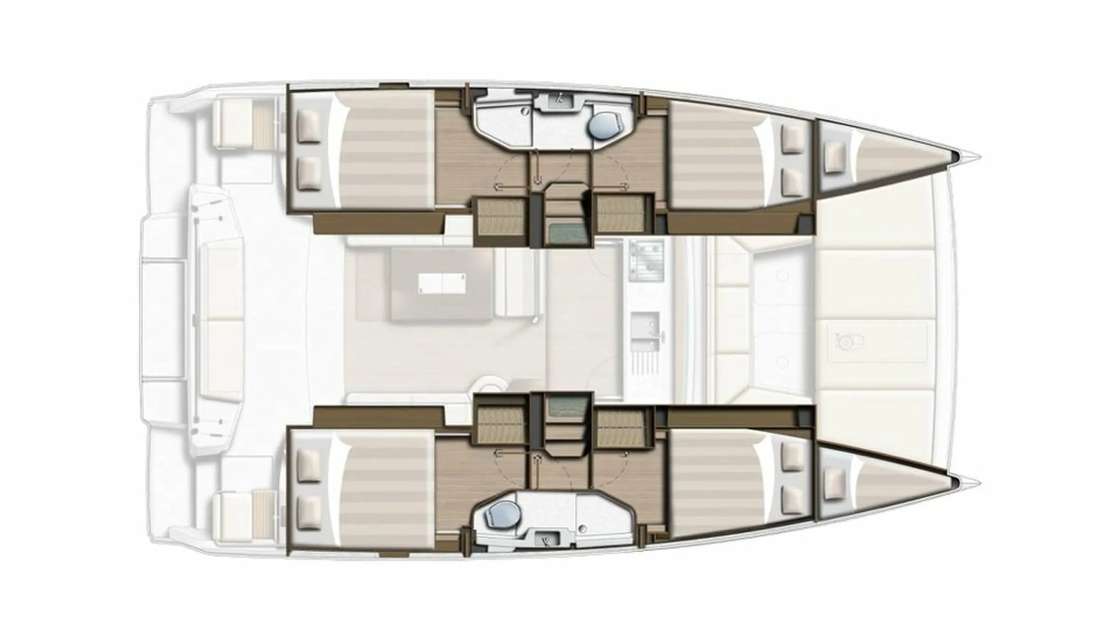 Layout of the boat Bali Catsmart