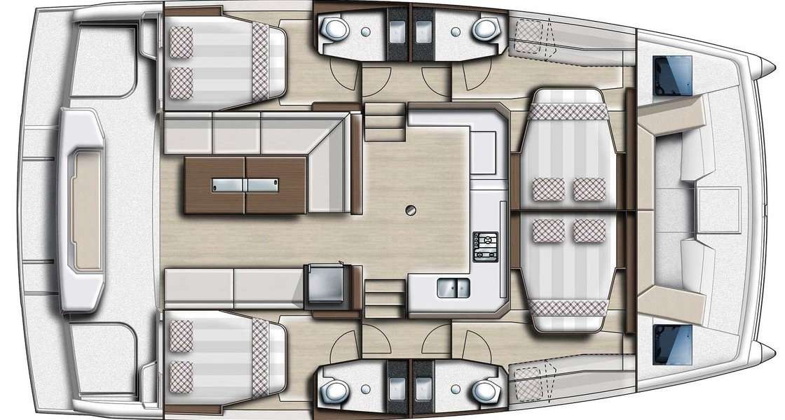 Layout of the boat Bali Catspace Voile