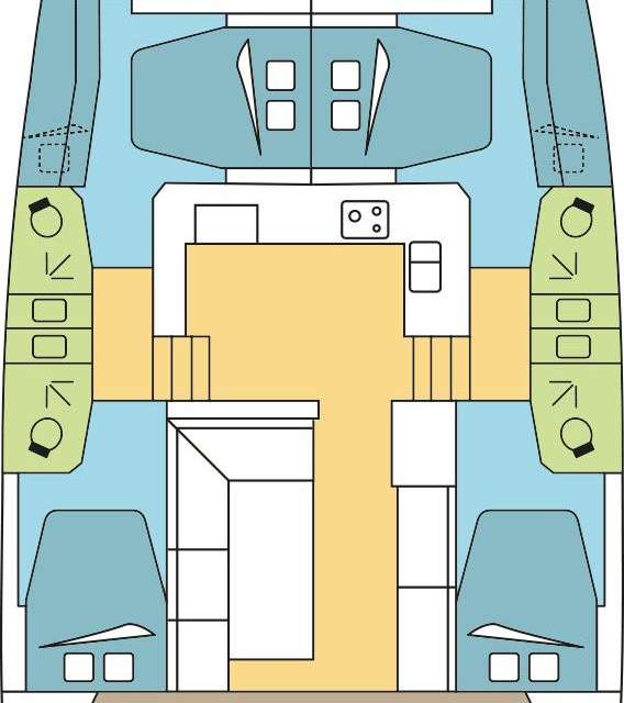 Distribución del barco Bali Catspace Voile