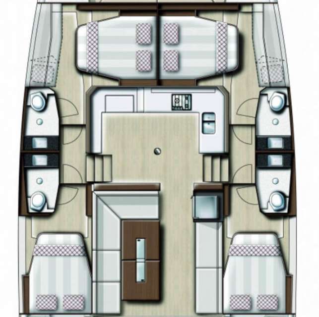 Distribución del barco Bali Catspace Voile