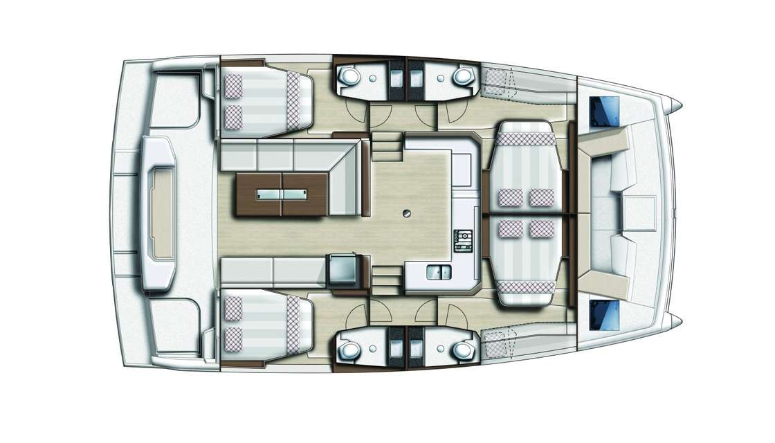 Distribución del barco Bali Catspace Voile