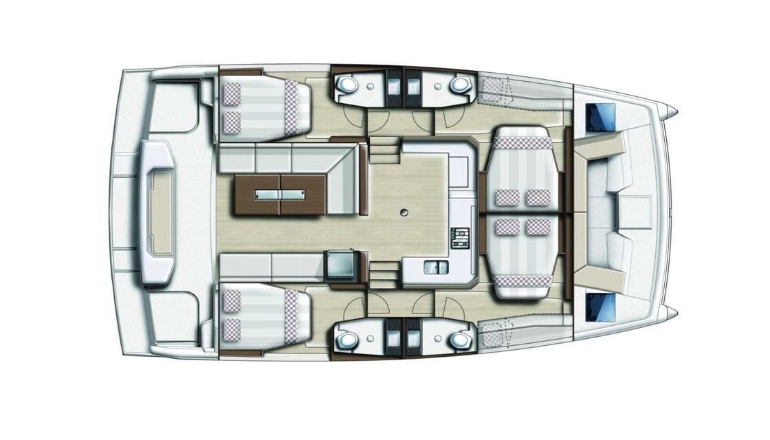 Layout of the boat Bali Catspace Voile