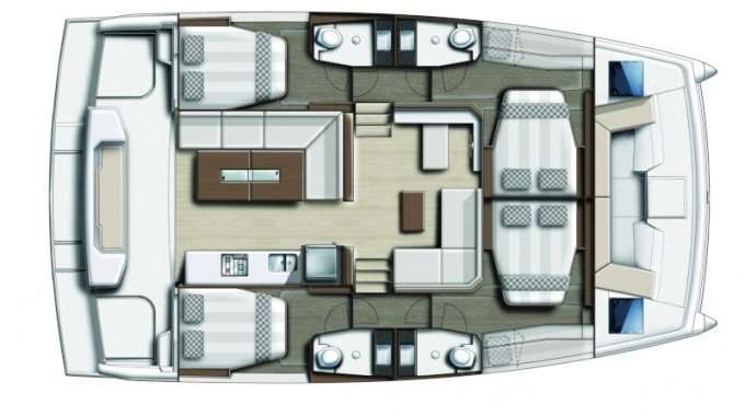 Layout of the boat Bali Catspace Voile