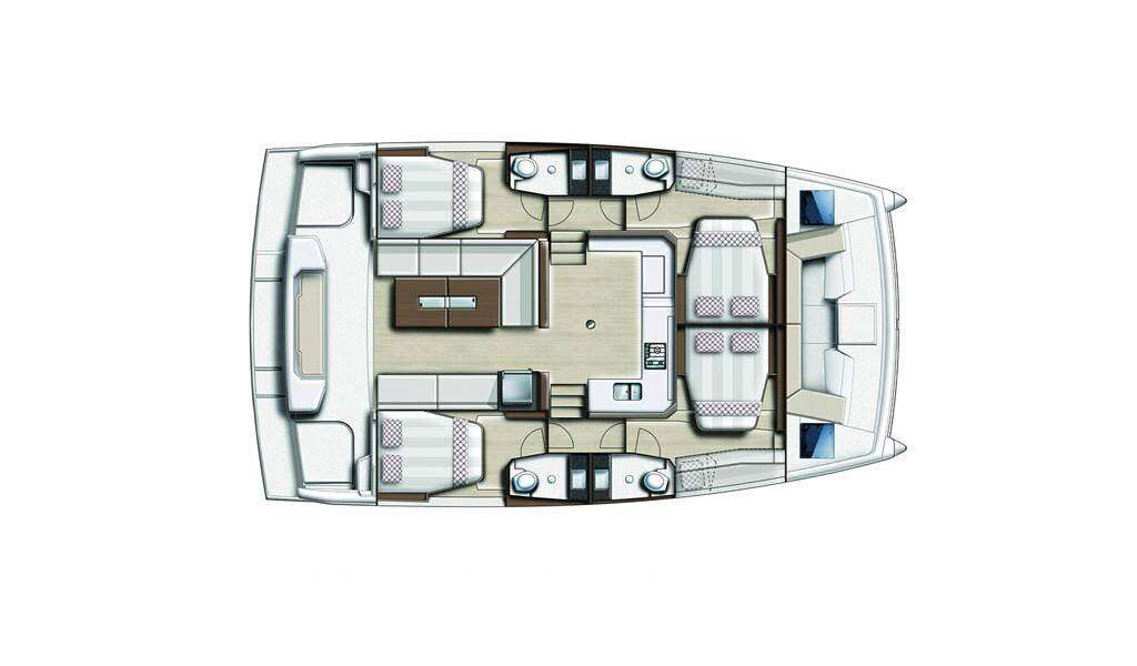 Layout of the boat Bali Catspace Voile