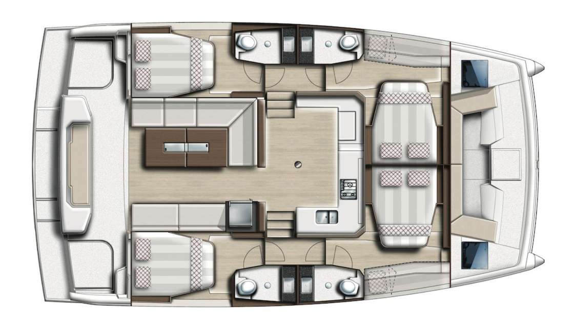 Layout of the boat Bali Catspace Voile