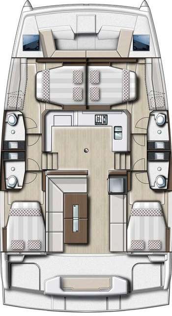 Distribución del barco Bali Catspace Voile