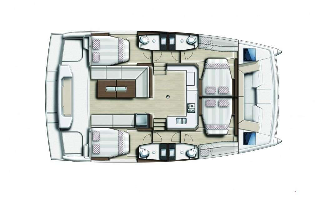 Layout of the boat Bali Catspace Voile