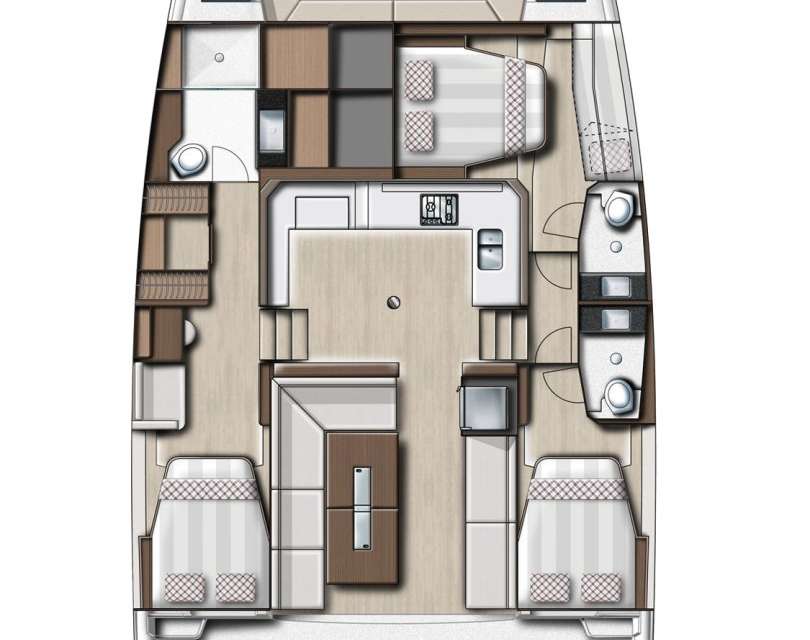 Layout of the boat Bali Catspace Voile