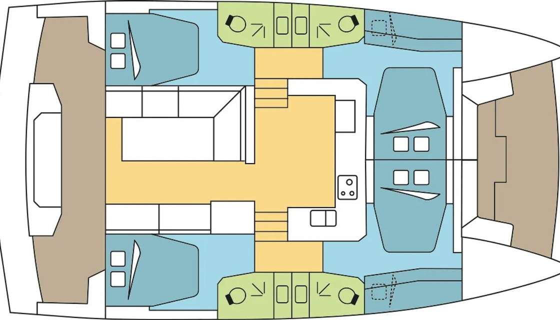 Layout of the boat Bali Catspace Voile