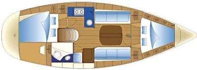 Layout of the boat Bavaria 32 Cruiser