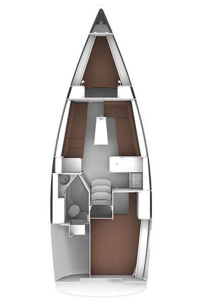 Layout of the boat Bavaria Cruiser 33