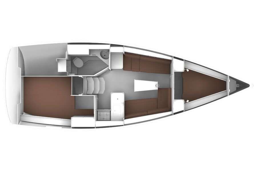 План яхты Bavaria Cruiser 33