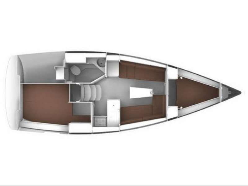 Distribución del barco Bavaria Cruiser 33