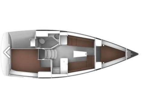 Distribución del barco Bavaria Cruiser 33