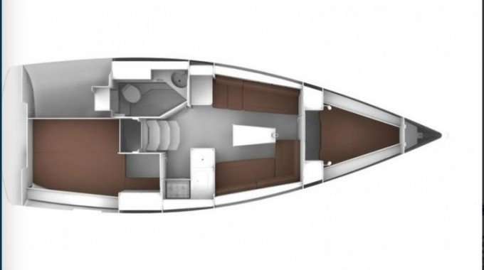 Layout of the boat Bavaria Cruiser 34