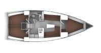 Layout of the boat Bavaria Cruiser 37