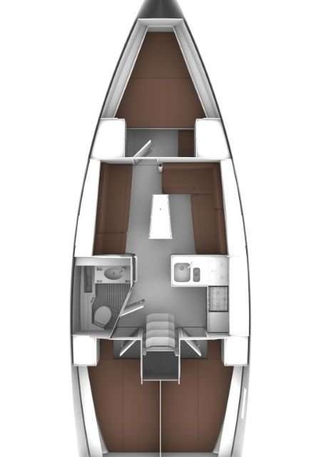 Layout of the boat Bavaria Cruiser 37