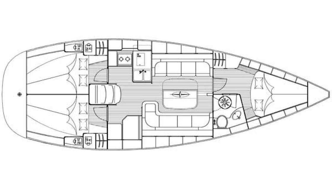 План яхты Bavaria 37 Cruiser