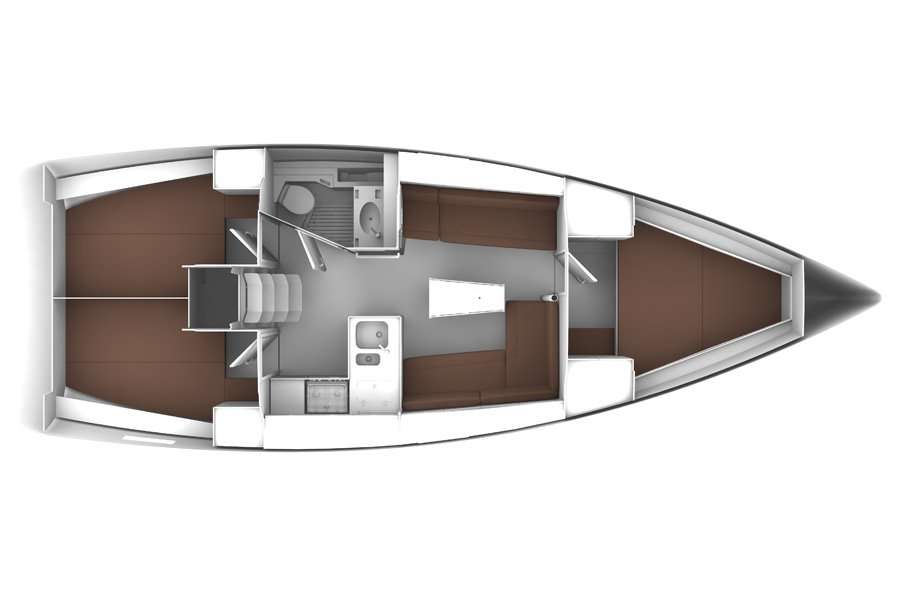 Piano della barca Bavaria Cruiser 37