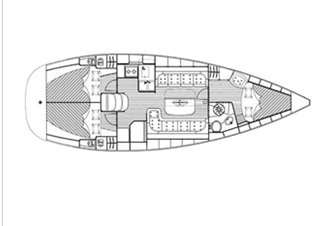 Layout of the boat Bavaria 37 Cruiser