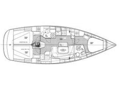 Layout of the boat Bavaria 39 Cruiser