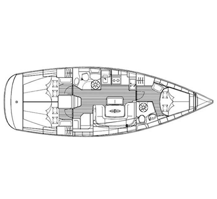 План яхты Bavaria 39 Cruiser