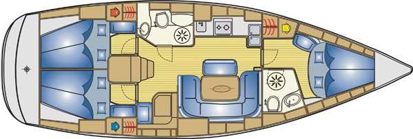 План яхты Bavaria 40 Cruiser