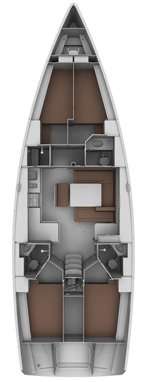 Layout of the boat Bavaria Cruiser 45