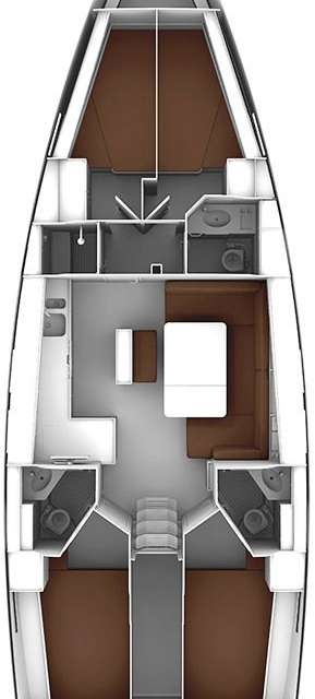 Layout of the boat Bavaria Cruiser 46