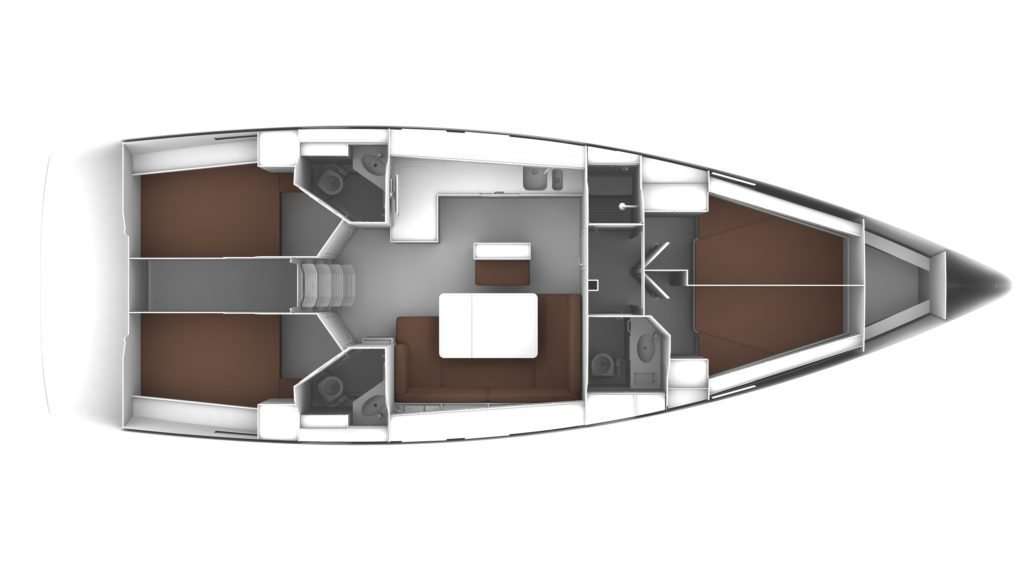 Layout of the boat Bavaria Cruiser 46