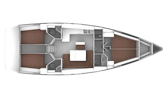 Layout of the boat Bavaria Cruiser 46