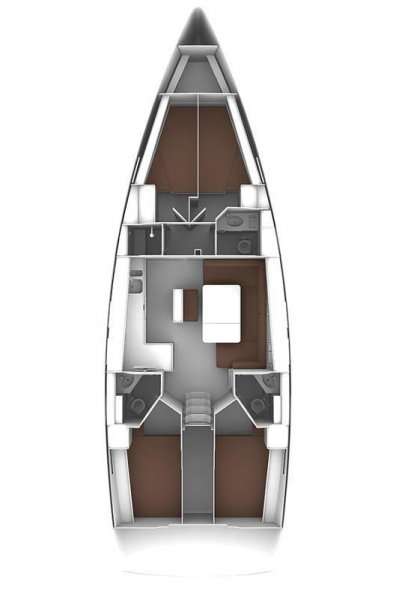 Layout of the boat Bavaria Cruiser 46