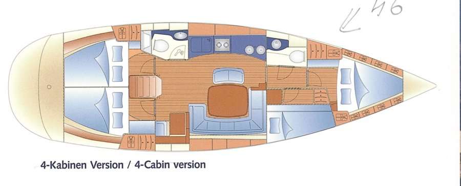 Bootslayouts Bavaria 46 Cruiser