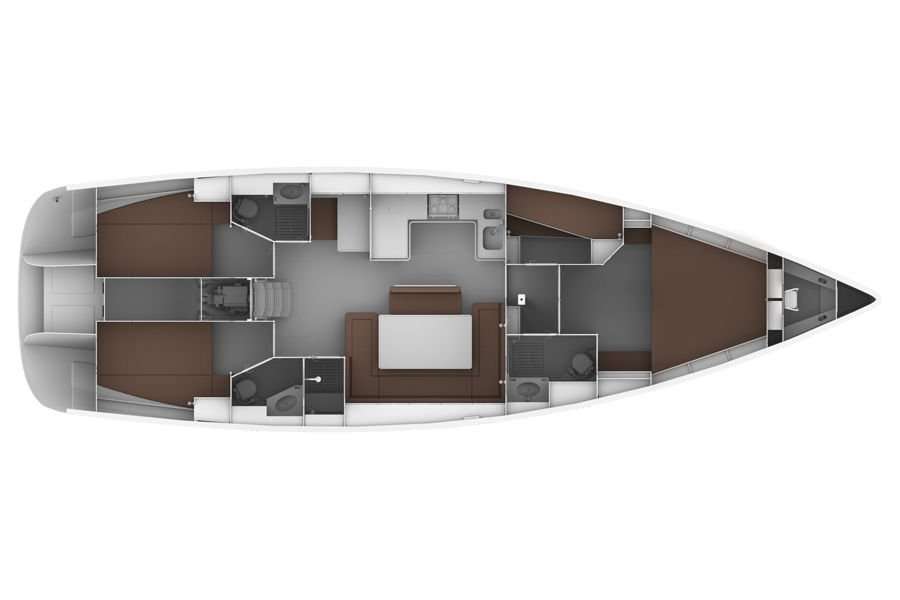 План яхты Bavaria 50 Cruiser