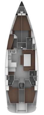 Layout of the boat Bavaria Cruiser 50