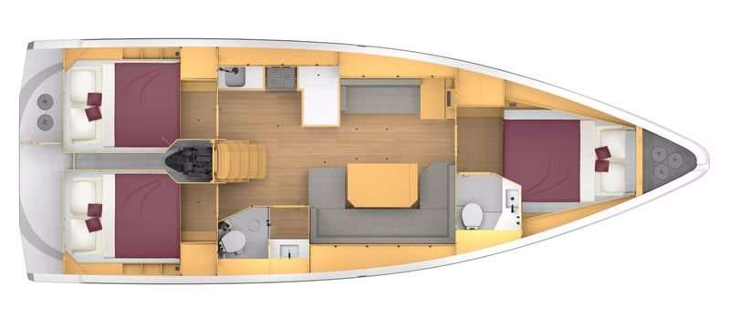 План яхты Bavaria C42
