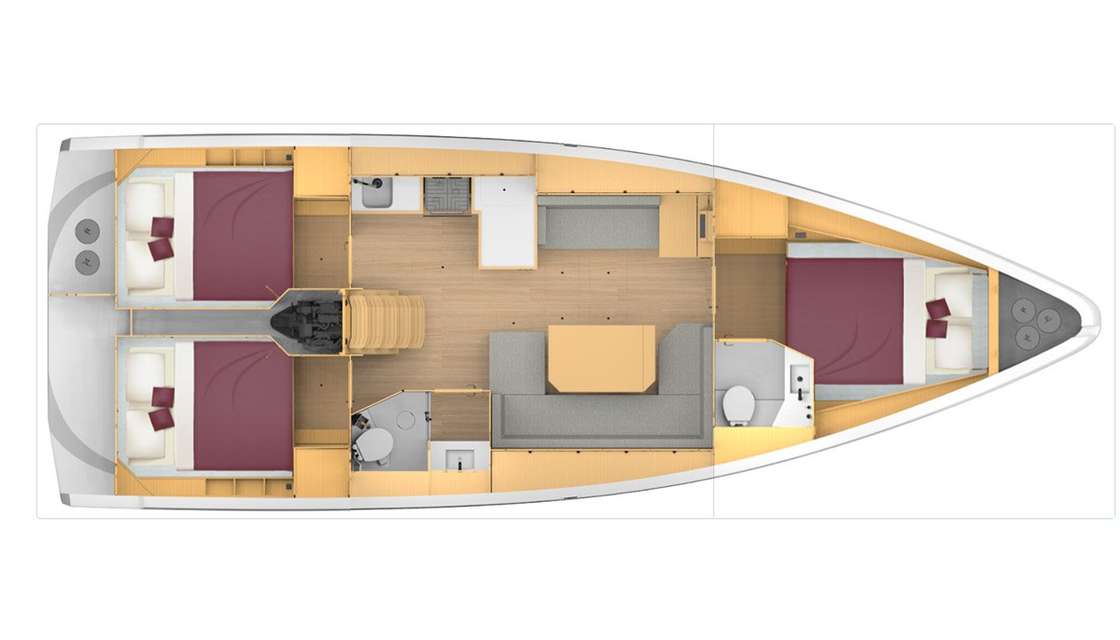 Plans du bateau Bavaria C42