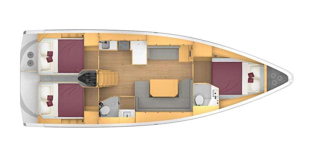 План яхты Bavaria C42