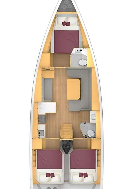 Plans du bateau Bavaria C42