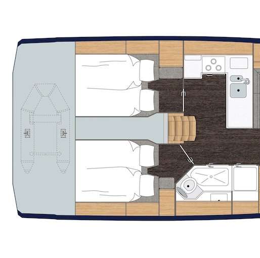 Layout of the boat Bavaria C45