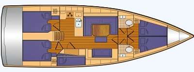 План яхты Bavaria C45