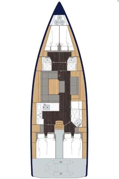 План яхты Bavaria C45