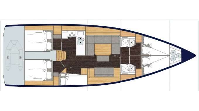 Plans du bateau Bavaria C45