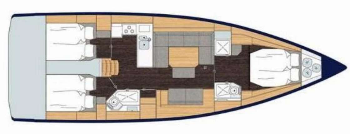 План яхты Bavaria C45