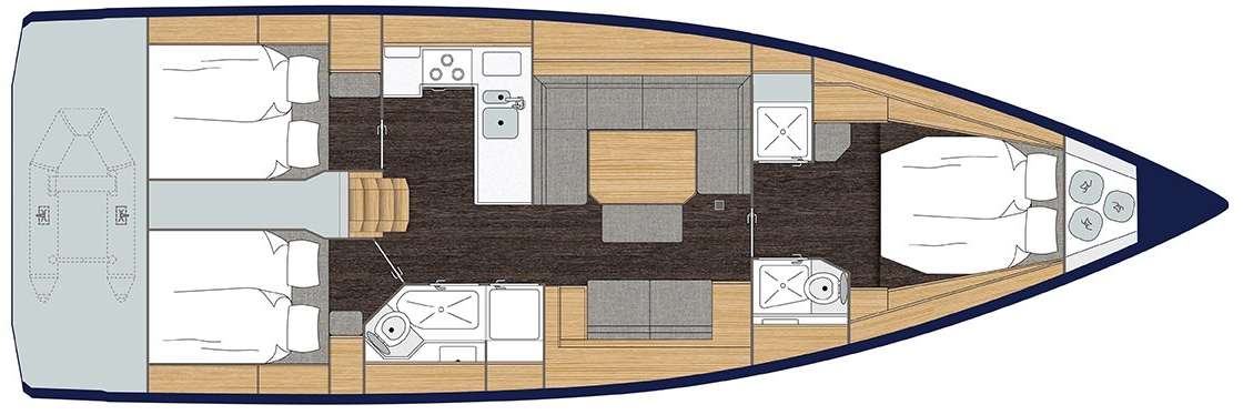 Plans du bateau Bavaria C45 Style