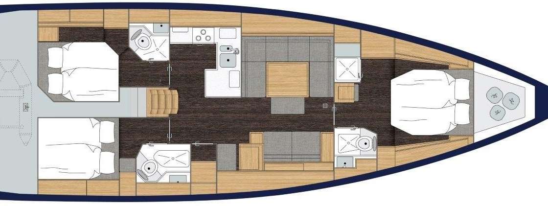 Plans du bateau Bavaria C50