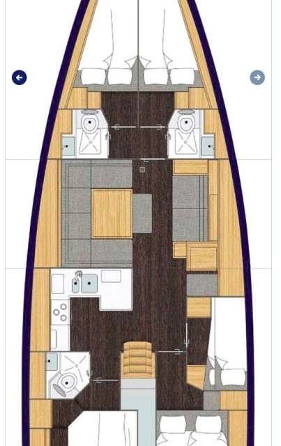 План яхты Bavaria C50